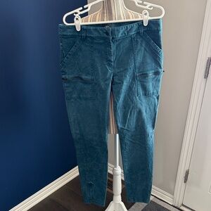 LOFT Deep Teal Utility Pants Size 12 Tall